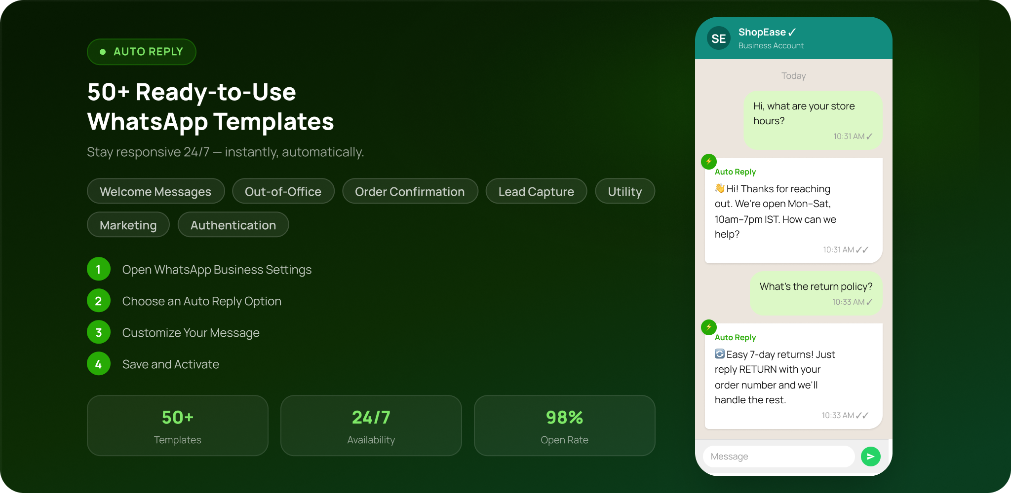 Best Auto Reply Messages for WhatsApp Business